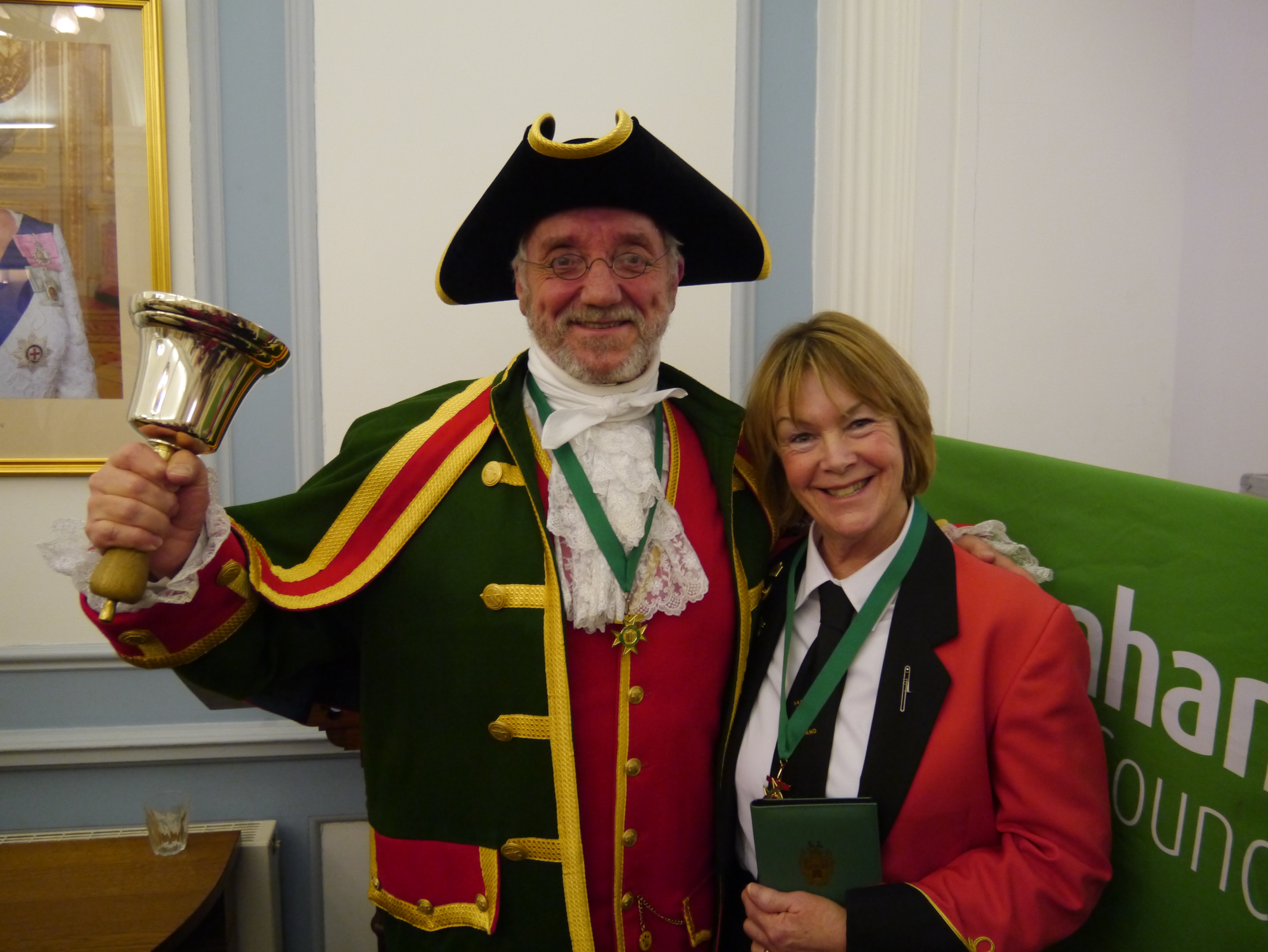 Liz with Town Cryer 2018